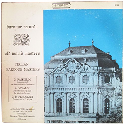 Paisiello / Vivaldi / Pergolesi: Italian Baroque Masters(中古品)