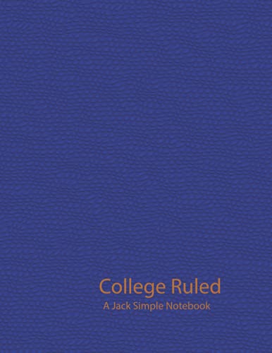 College Ruled: A Jack Simple Notebook 8.5x11 Royal Blue (Jack Simple College Ruled)(中古品)