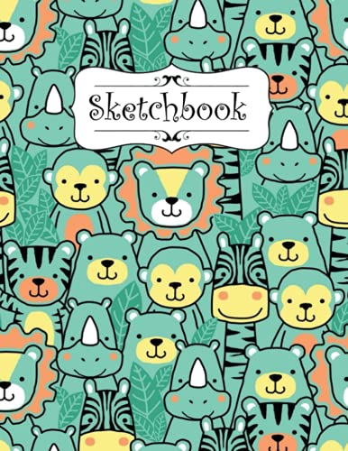 Sketchbook: Large Book%ｶﾝﾏ% Rhinoceros cover%ｶﾝﾏ% For Painting%ｶﾝﾏ% Drawing%ｶﾝﾏ% Sketching.Rhinoceros Lovers.(中
