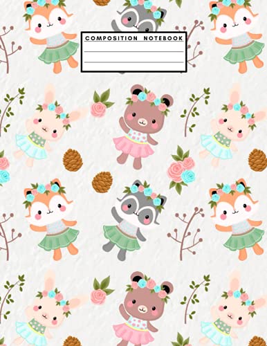 Composition Notebook: Composition Notebook Wide Ruled for Kids 100 pages 8%ｶﾝﾏ%5x11 inches(中古品)