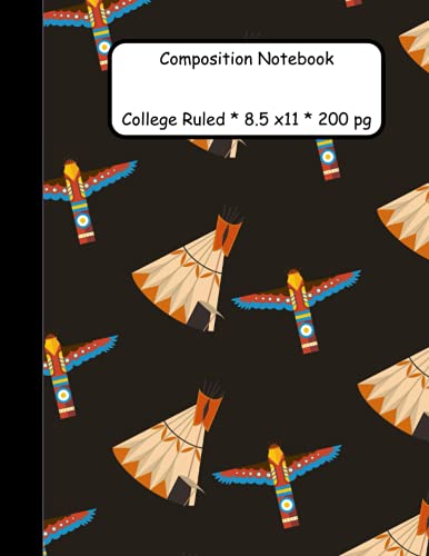 Composition Notebook: Totem Poles: Large Sized Composition Notebook College Ruled(中古品)