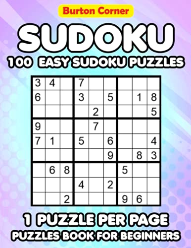Sudoku Puzzles Book for Beginners: 100 Easy Sudoku Puzzles 1 Page Per Puzzle Large Print with Solution(中古品)