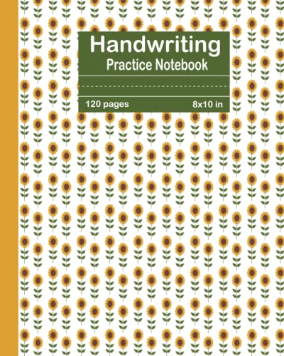 Handwriting Practice Notebook: Dotted Line Composition Notebook for kids K-2(中古品)