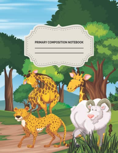 Primary Composition Notebook: Forest Animal Primary Composition Journal(中古品)