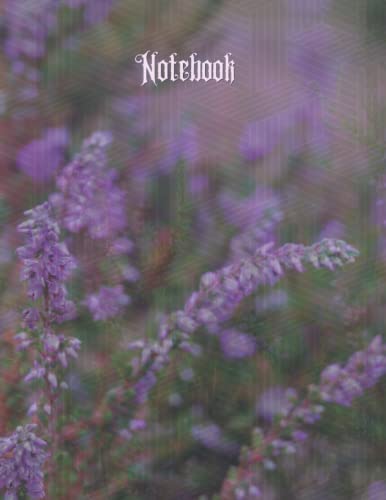 Notebook: Purple Heather Flowers ?100 Pages%ｶﾝﾏ% Blank Lined%ｶﾝﾏ% 8.5 x 11 Inches%ｶﾝﾏ% Glossy Soft Cover(中古品)