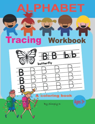 Alphabet Tracing Workbook 2: Trace letters for Kids ages 3+/ Preschool writing and coloring book/ Paperback(中古品)